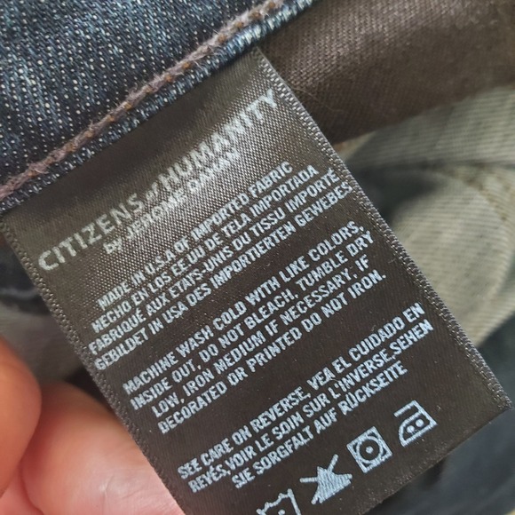 Citizens of Humanity Phoebe Slim Straight Crop Jeans Dark Wash Women's Size 27 - Picture 3 of 16